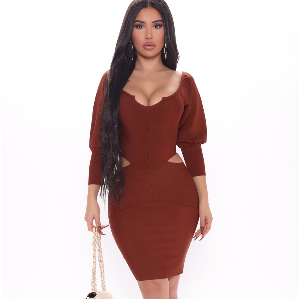 Cutout brown dress!